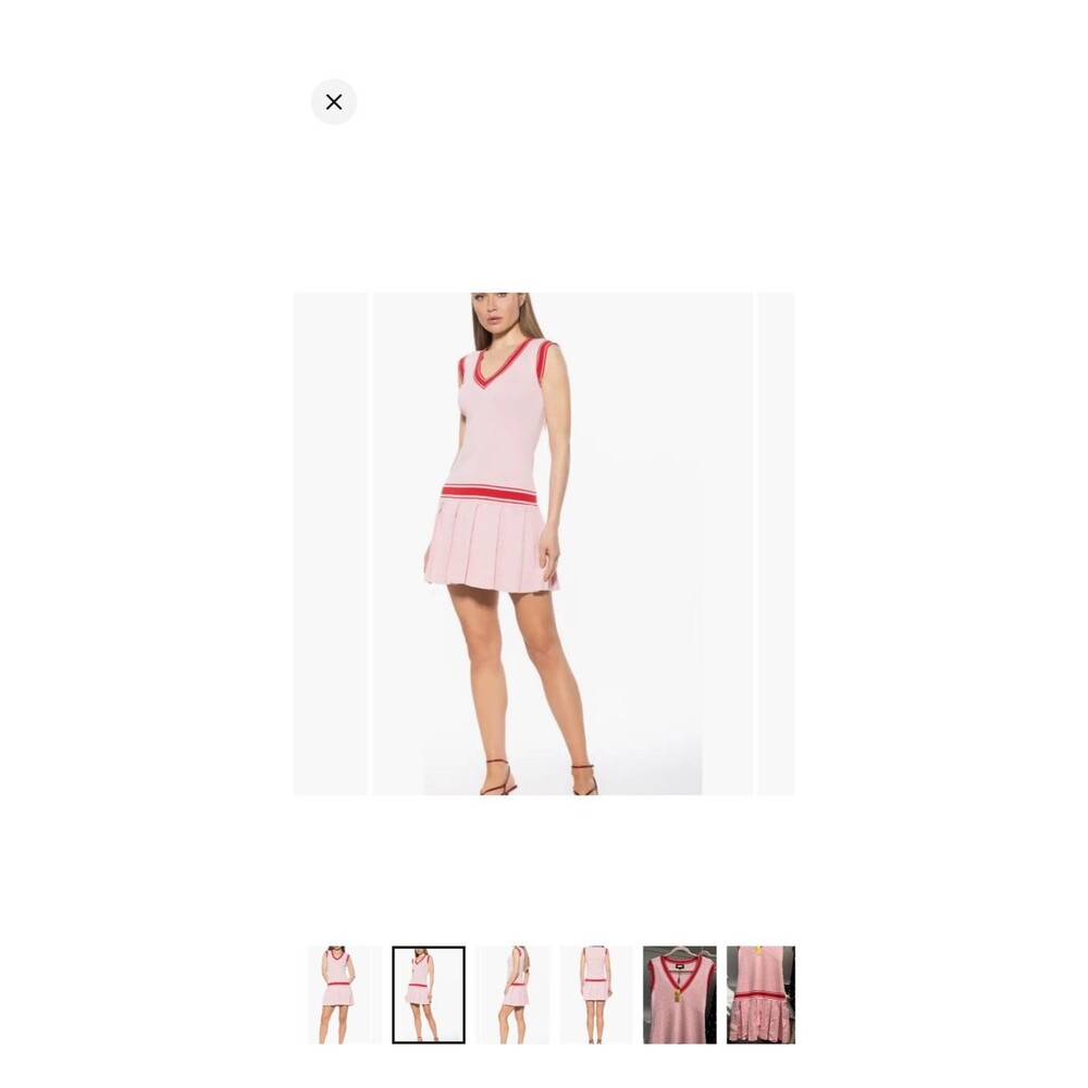 Alexia admor Venus V-Neck Dropped Waist Knit Mini Dress NWT